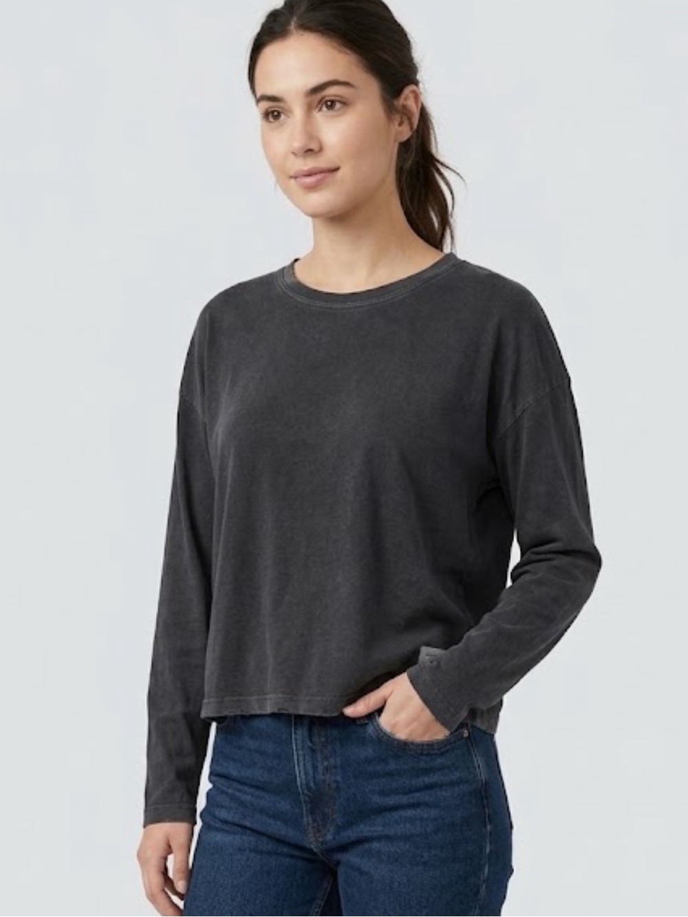 James Perse Long Sleeve T Shirt Gray 100% Cotton Crewneck Size 3 Large
ZZ